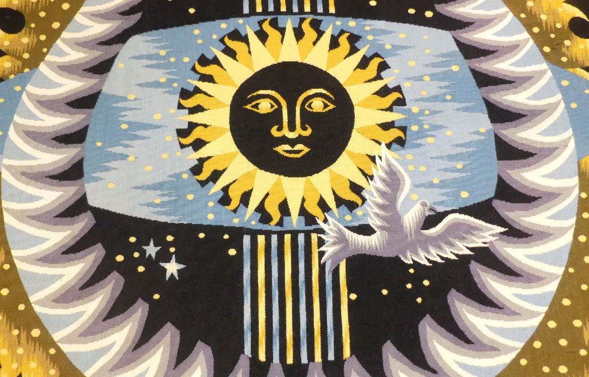 Jean Picart Le Doux - Sun-lyre - Aubusson Tapestry-photo-2