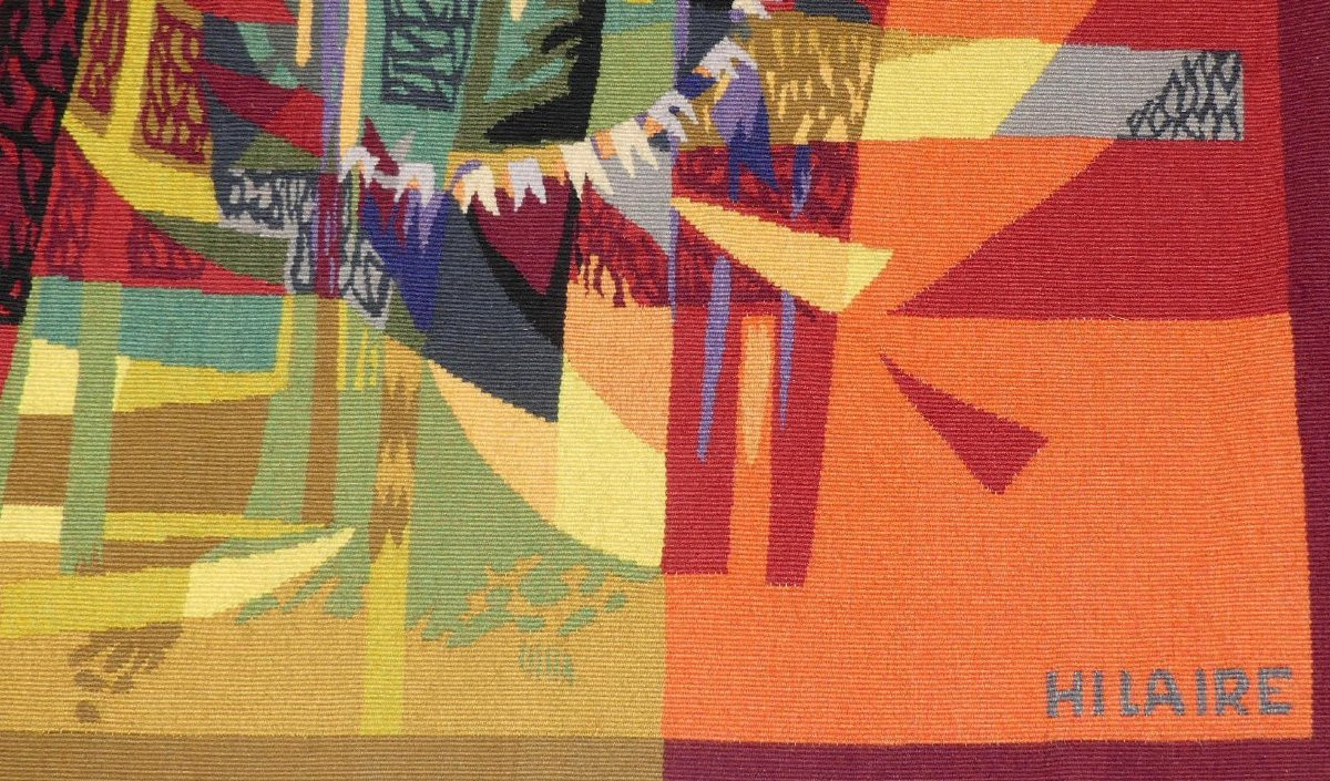 Camille HILAIRE - Les tournesols  - Tapisserie d'Aubusson-photo-3