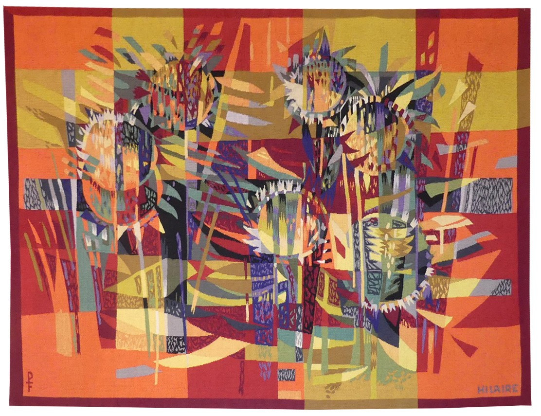 Camille HILAIRE - Les tournesols  - Tapisserie d'Aubusson