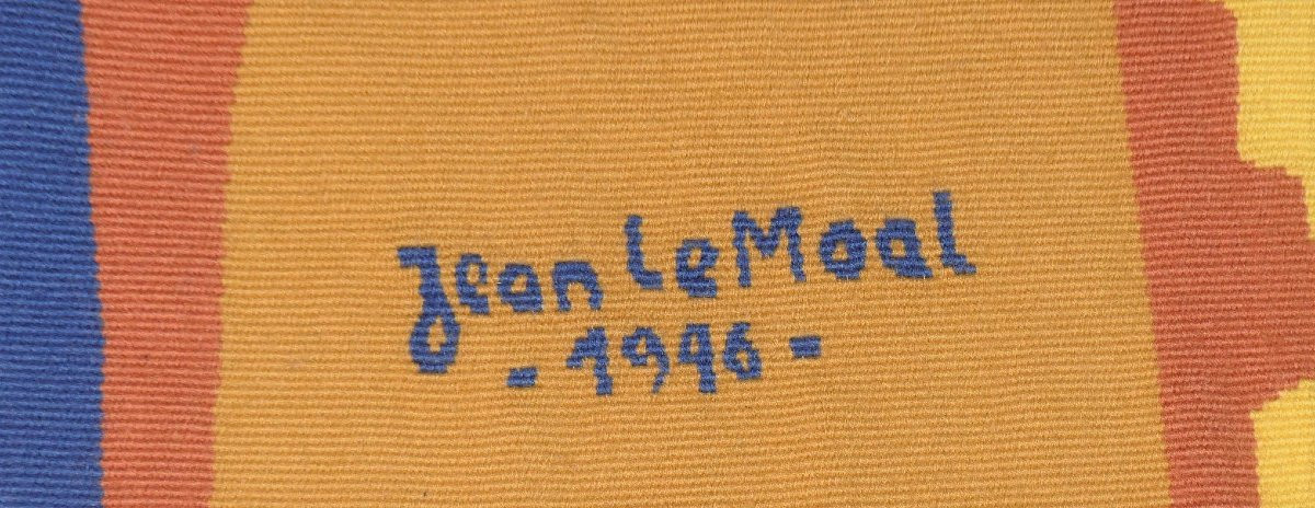 Jean LE MOAL - La cueillette des fruits   -  Tapisserie d'Aubusson-photo-2