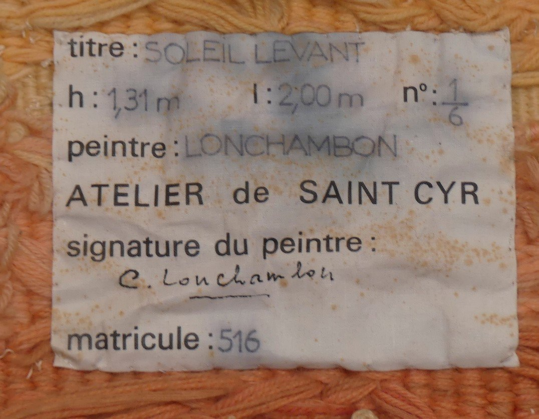 Caroline LONCHAMBON  -  Soleil levant  -  Tapisserie -photo-4