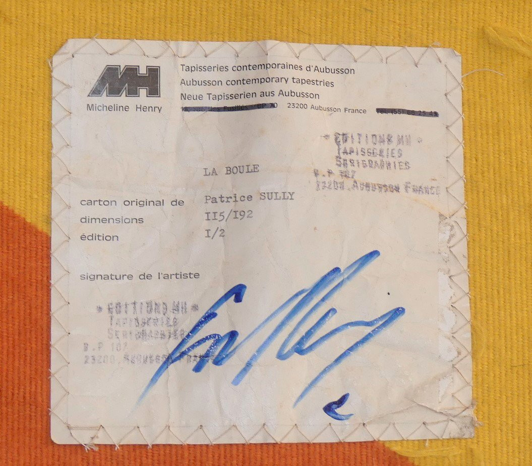 Patrice SULLY -  La boule  - Tapisserie d'Aubusson-photo-4