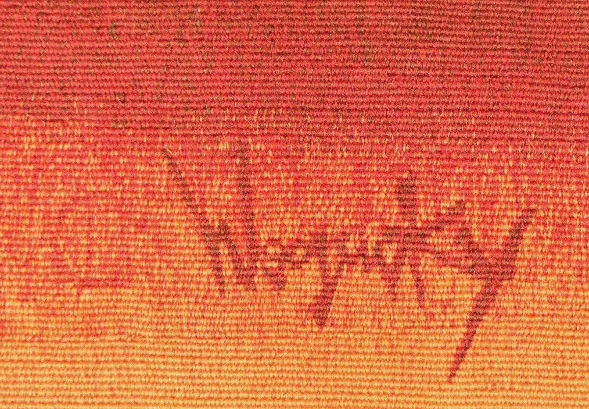 Robert Wogensky -   Trois oiseaux blancs   - tapisserie d'Aubusson-photo-3