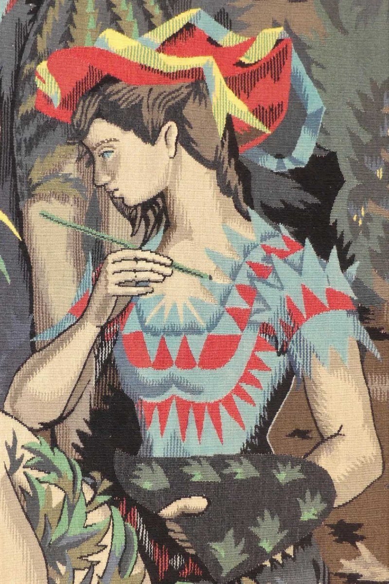 Lucien COUTAUD  -  Orphée et les Muses -  Tapisserie d'Aubusson-photo-2