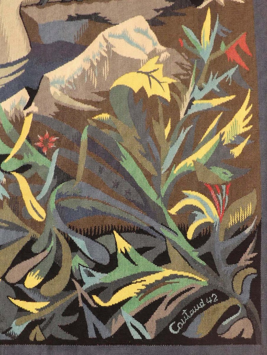 Lucien COUTAUD  -  Orphée et les Muses -  Tapisserie d'Aubusson-photo-3