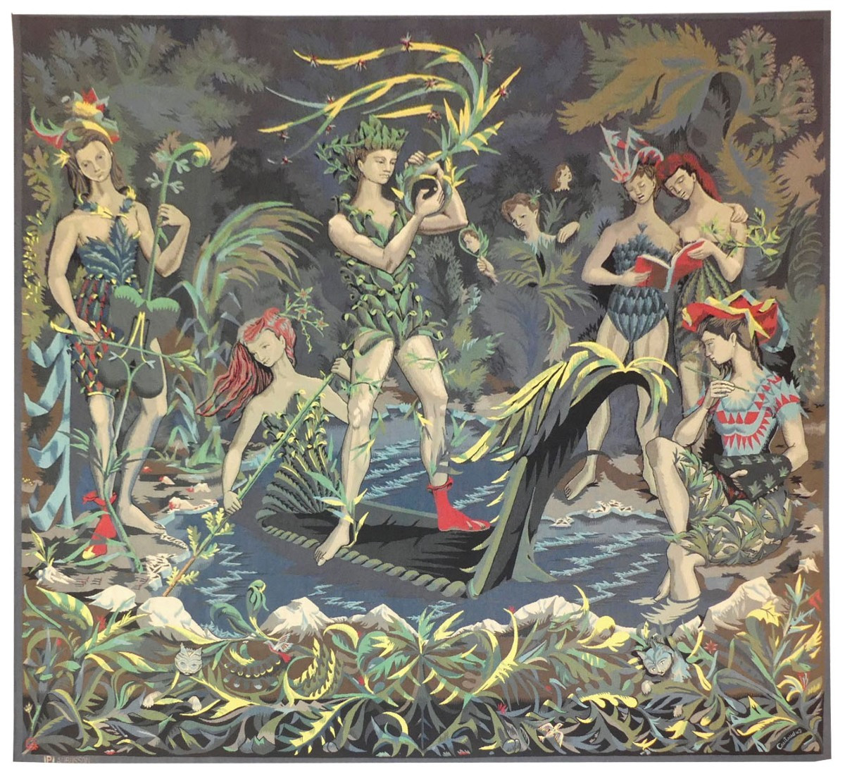 Lucien COUTAUD  -  Orphée et les Muses -  Tapisserie d'Aubusson