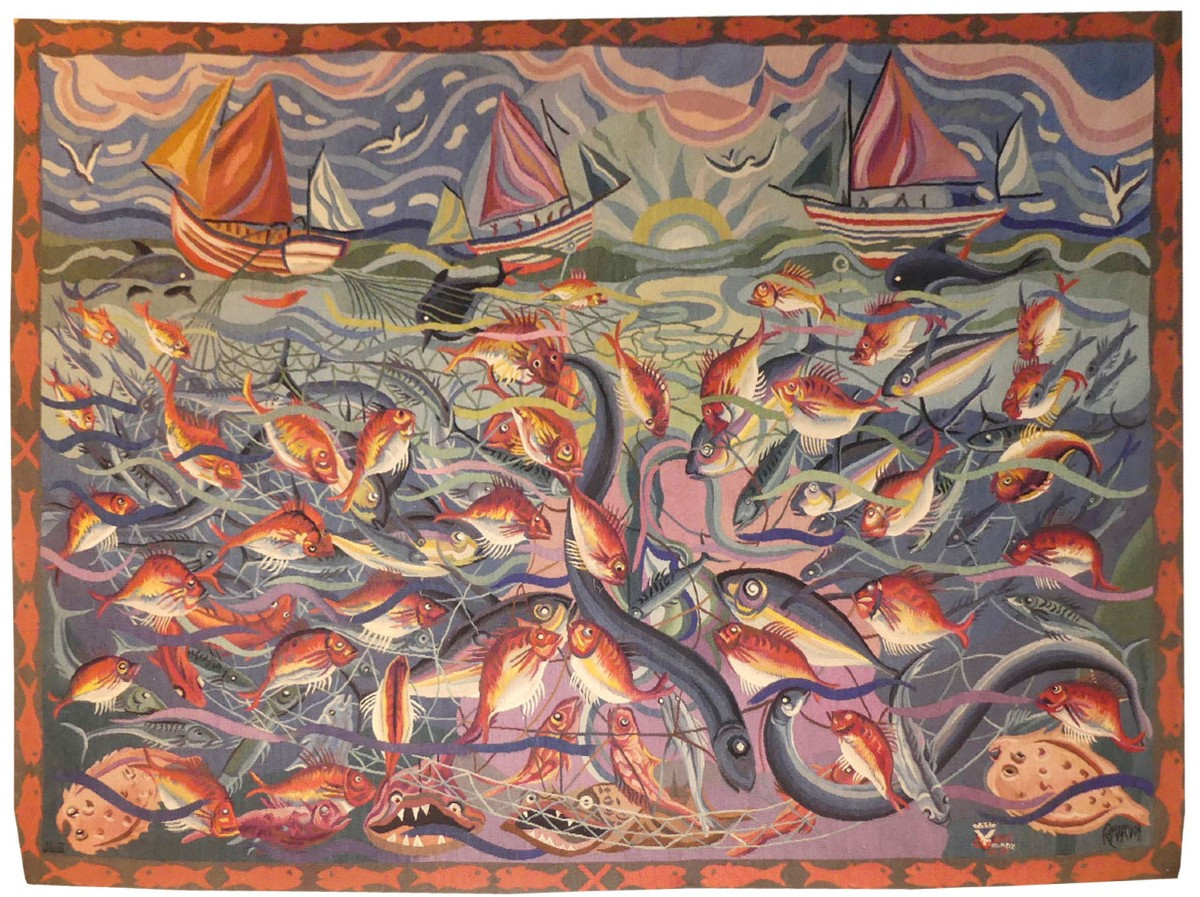 Robert NALY -  Pêche miraculeuse  -  Tapisserie