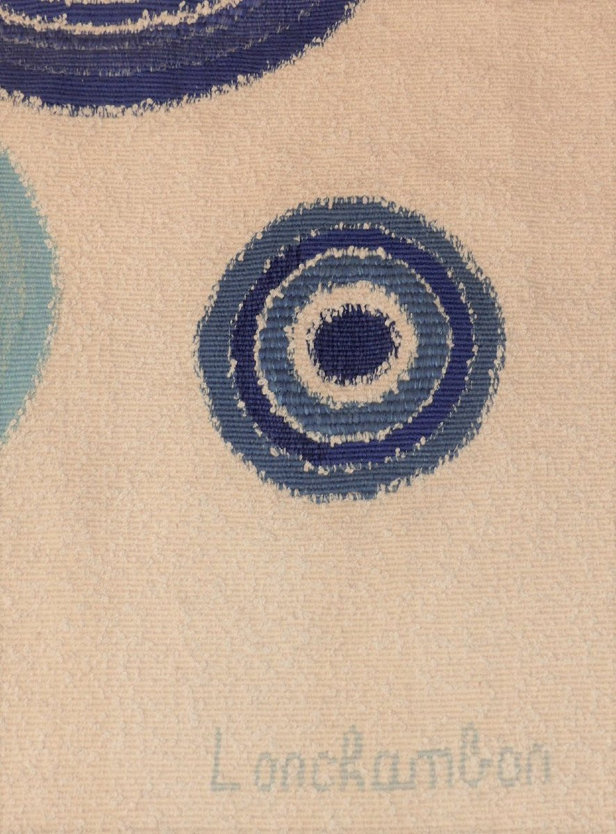 Caroline Lonchambon - Composition With Blue Circles - Tapestry-photo-3