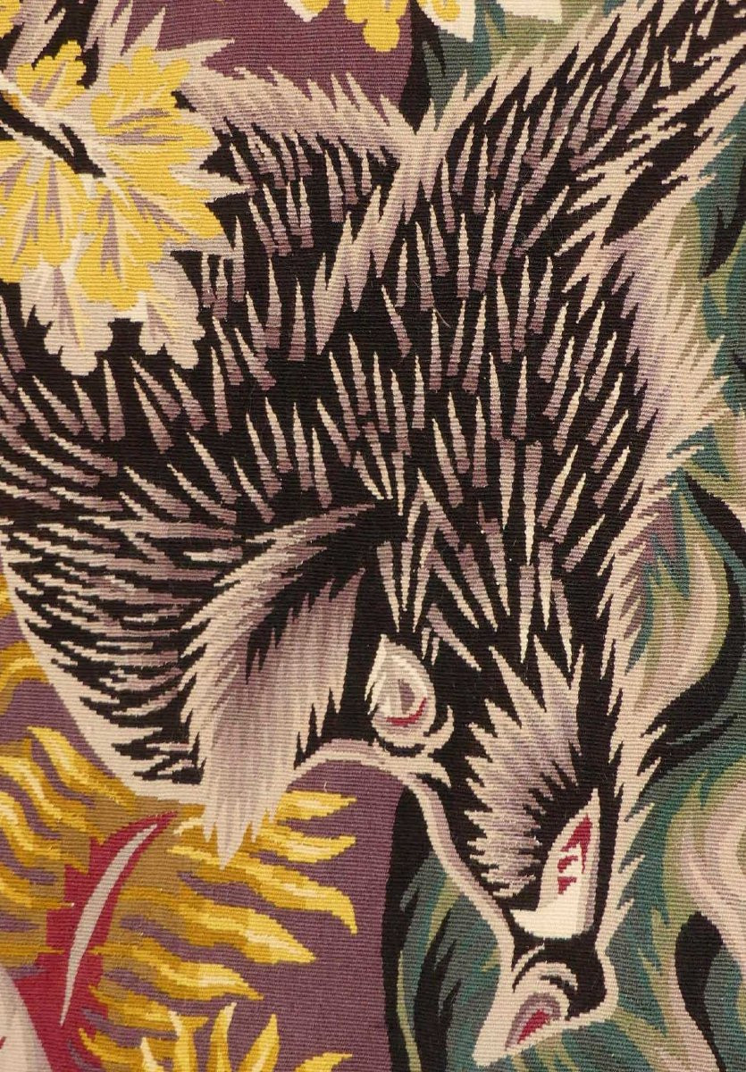 Louis-Marie JULLIEN -  La mort du solitaire  - Tapisserie d'Aubusson-photo-2