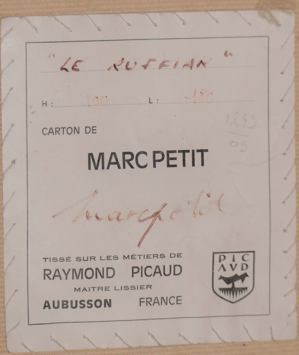 Marc PETIT -  Le ruffian -  Tapisserie d'Aubusson-photo-4