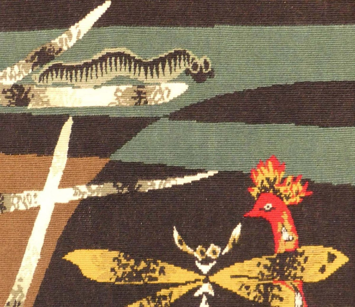 René FUMERON -  Composition aux oiseaux  -  Tapisserie d'Aubusson-photo-3