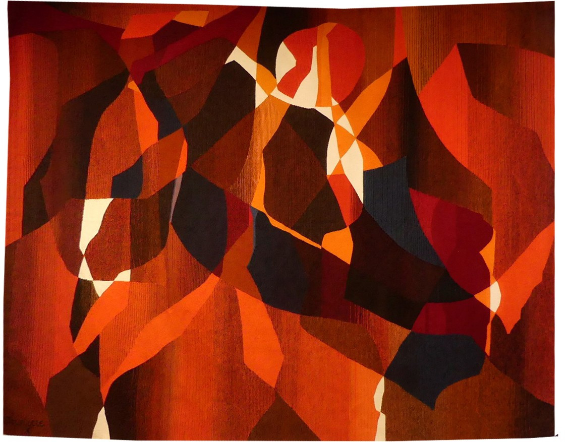 Michel TOURLIERE - Soleil ferme  - Tapisserie d'Aubusson