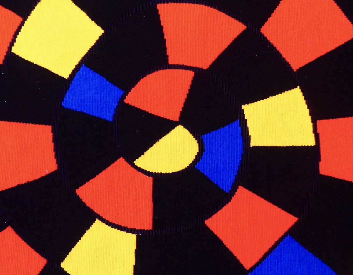 Alexander CALDER  -   Serpent vitrail  -  Tapisserie d'Aubusson-photo-2