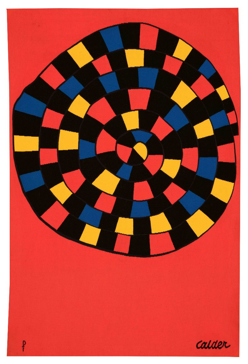 Alexander CALDER  -   Serpent vitrail  -  Tapisserie d'Aubusson