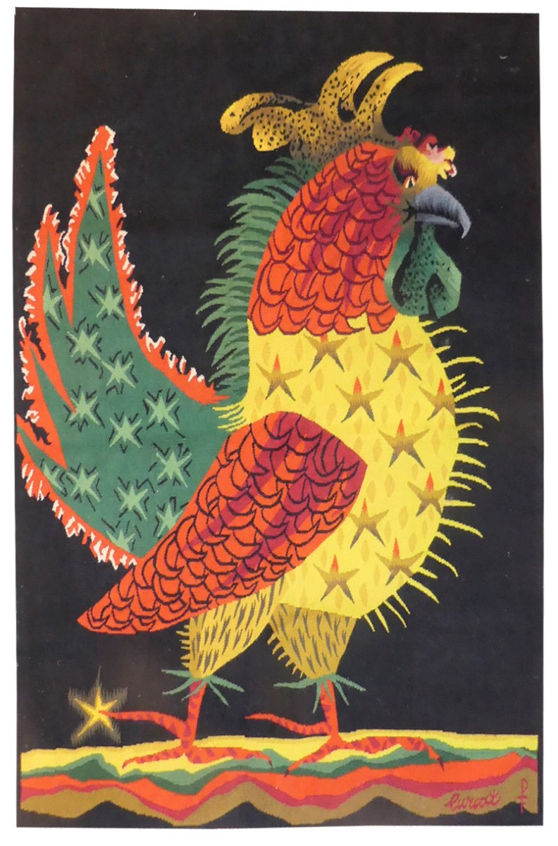 Jean Lurçat  -  Coq -  Tapisserie d'Aubusson