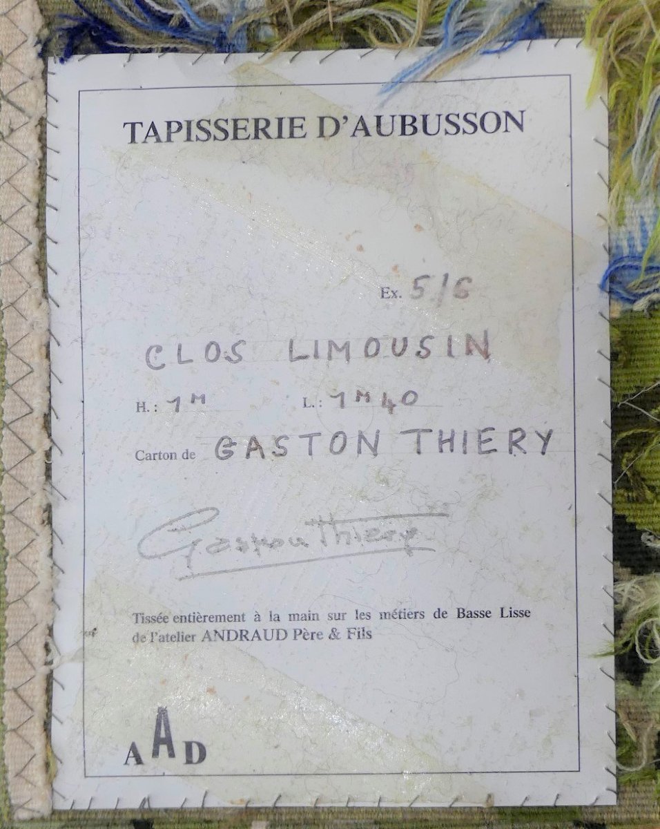 Gaston Thiéry -  Clos limousin  - Tapisserie d'Aubusson-photo-4