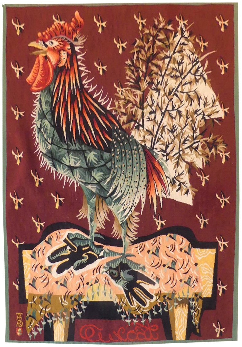 Jean Lurçat - The Rooster And The Gloves - Aubusson Tapestry