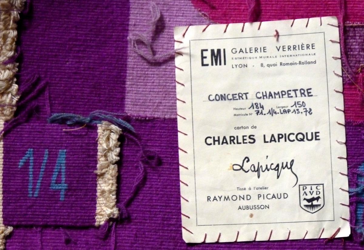 Charles Lapicque - concert Champêtre - Tapisserie d'Aubusson-photo-2