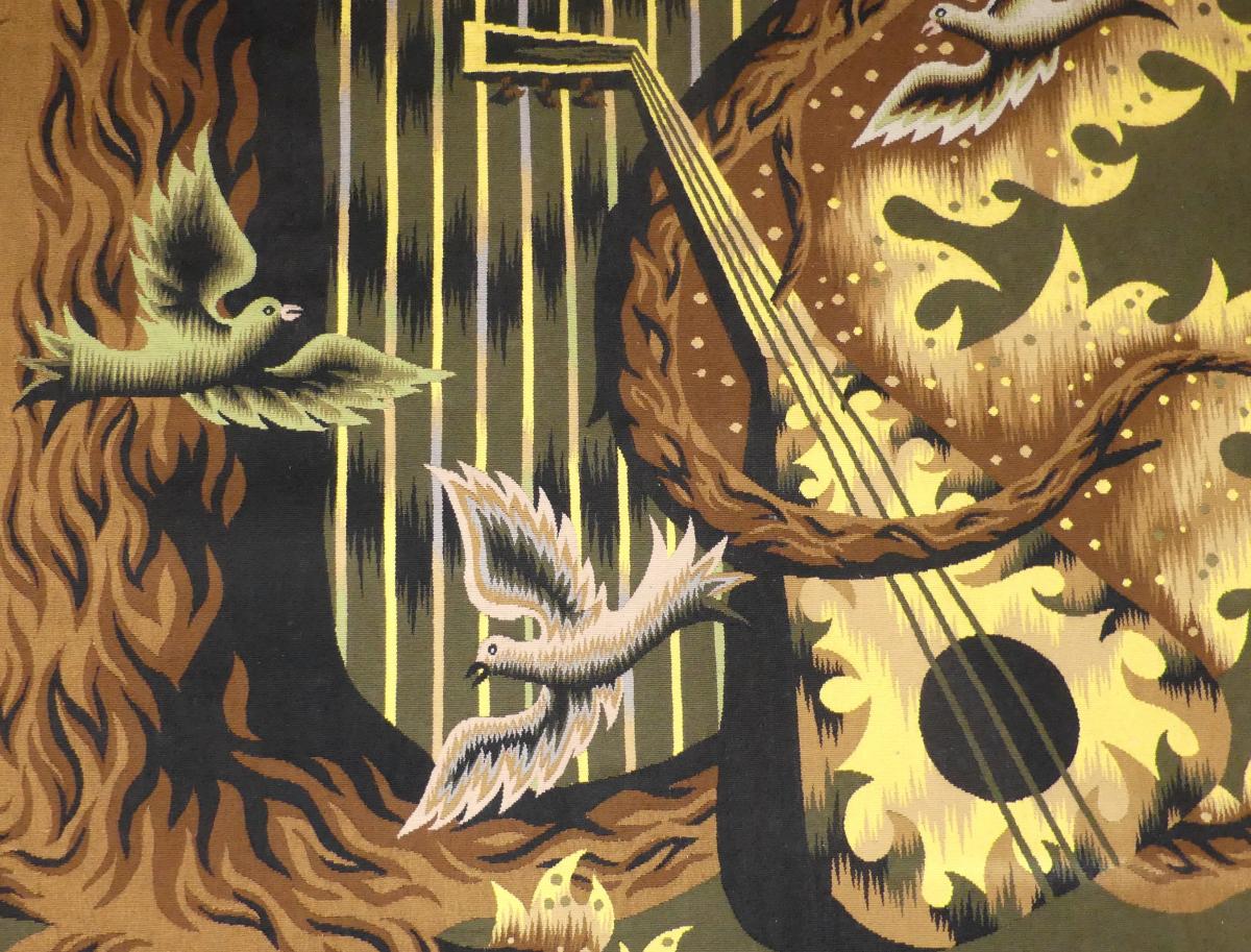 Jean Picart The Sweet - The Forest Harp - Aubusson Tapestry-photo-2