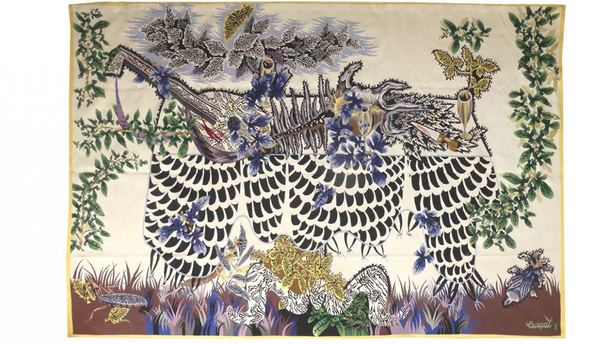 Jean Lurçat - Nappe Blanche - tapisserie d'Aubusson