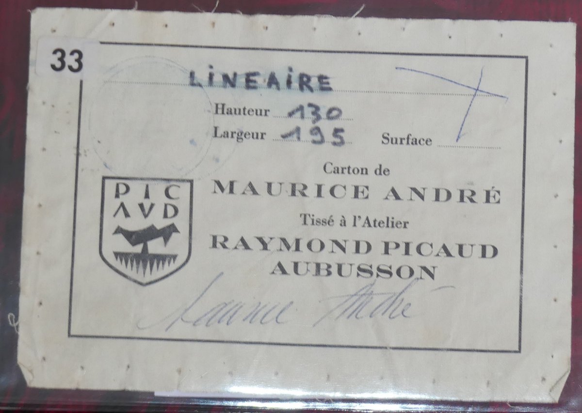 Maurice André - linéaire - tapisserie d'Aubusson-photo-4