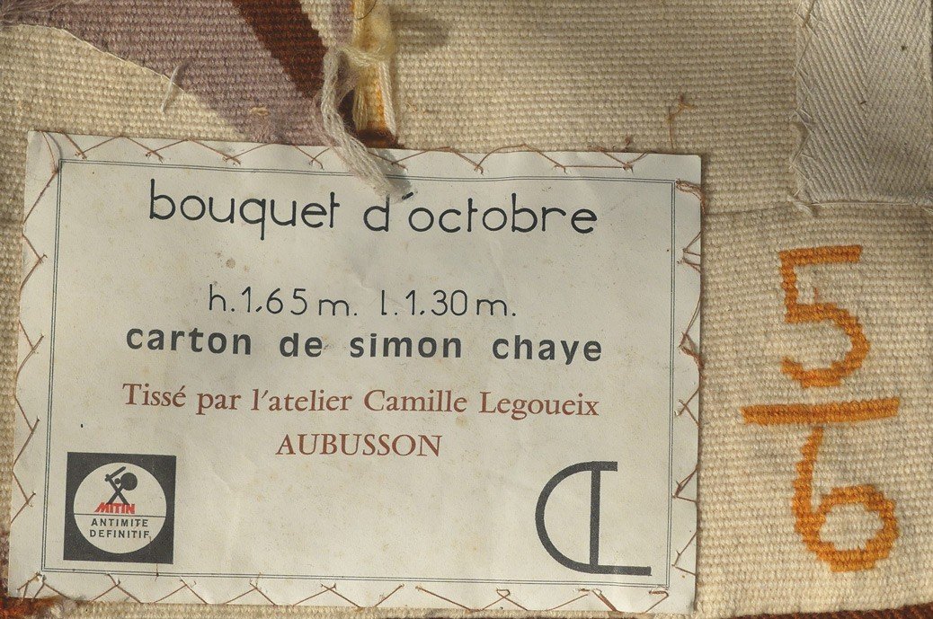 Simon Chaye - bouquet d'Octobre - tapisserie d'Aubusson-photo-2