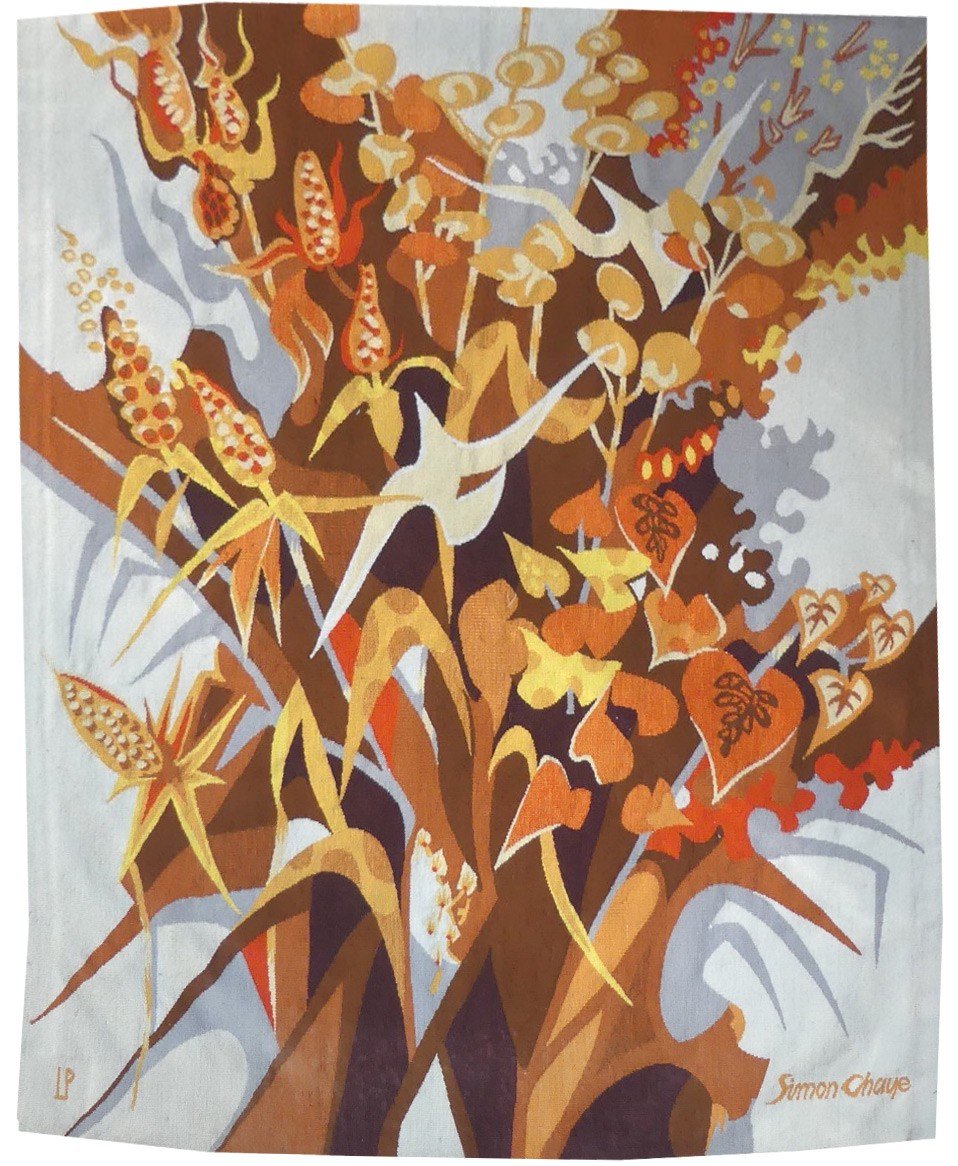 Simon Chaye - bouquet d'Octobre - tapisserie d'Aubusson-photo-4
