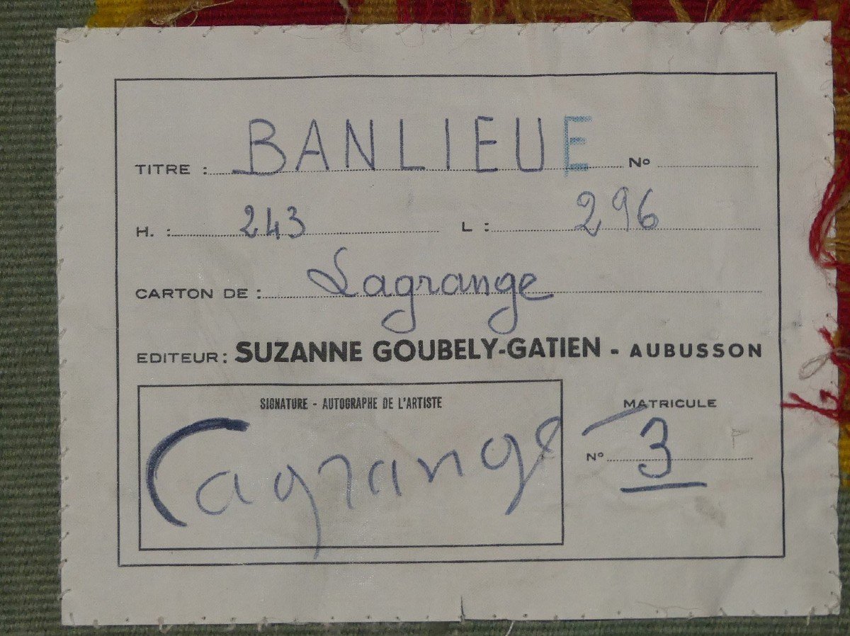 Jacques Lagrange - Banlieue - Tapisserie d'Aubusson-photo-4