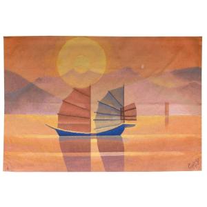 Louis Toffoli - Sunset Over The East - Aubusson Tapestry