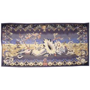 Lucien Coutaud - Lunar Musical Instruments - Aubusson Tapestry