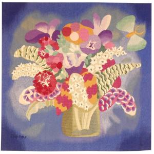 Jacqueline Duhême - Bouquet papillon - Tapisserie d'Aubusson