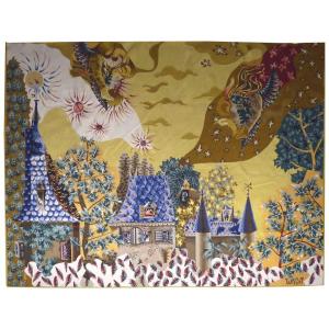 Jean Lurçat - The Roofs - Aubusson Tapestry