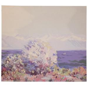 d'après Claude Monet - Cap d'Antibes, mistral  -  Tapisserie d'Aubusson