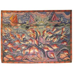 Robert Naly - Miraculous Fishing - Tapestry