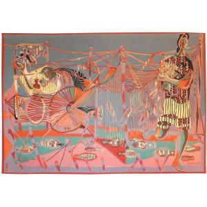 Jacques LAGRANGE  -  Le verveux  -   Tapisserie d'Aubusson