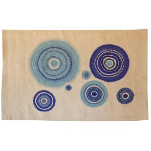 Caroline LONCHAMBON - Composition aux cercles bleus  -  Tapisserie