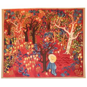 Maurice SAVIN  -  Pastorale rouge  -  Tapisserie