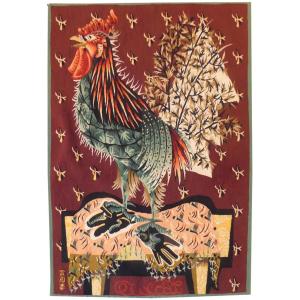 Jean Lurçat - The Rooster And The Gloves - Aubusson Tapestry
