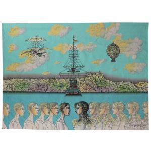 Jean Carzou - Voyages, The 3rd Millennium - Aubusson Tapestry