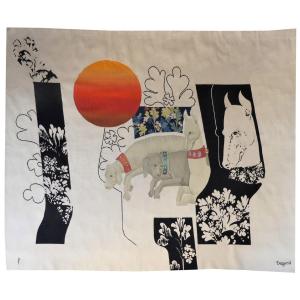 Michel Degand-winter Sun-aubusson Tapestry