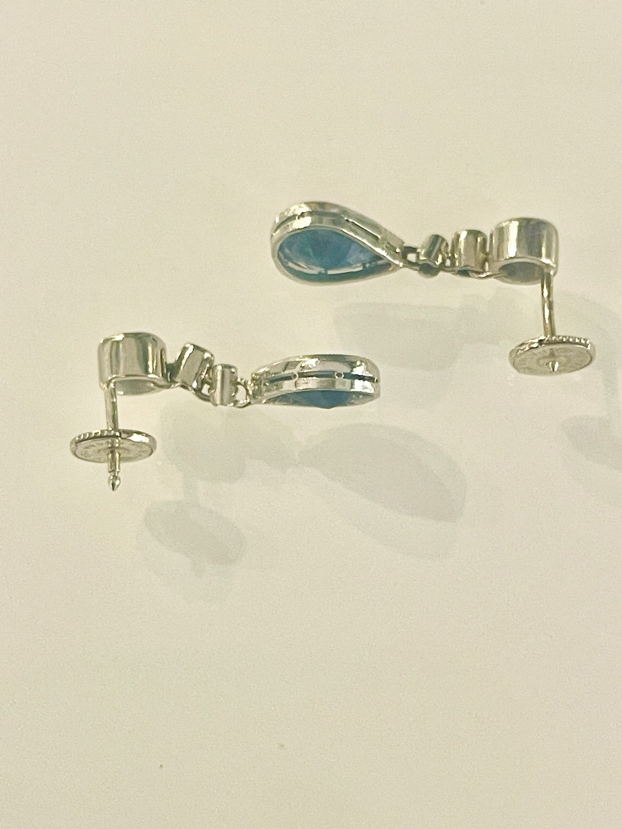 Earrings In Gold, Diamonds And Sapphires.-photo-4