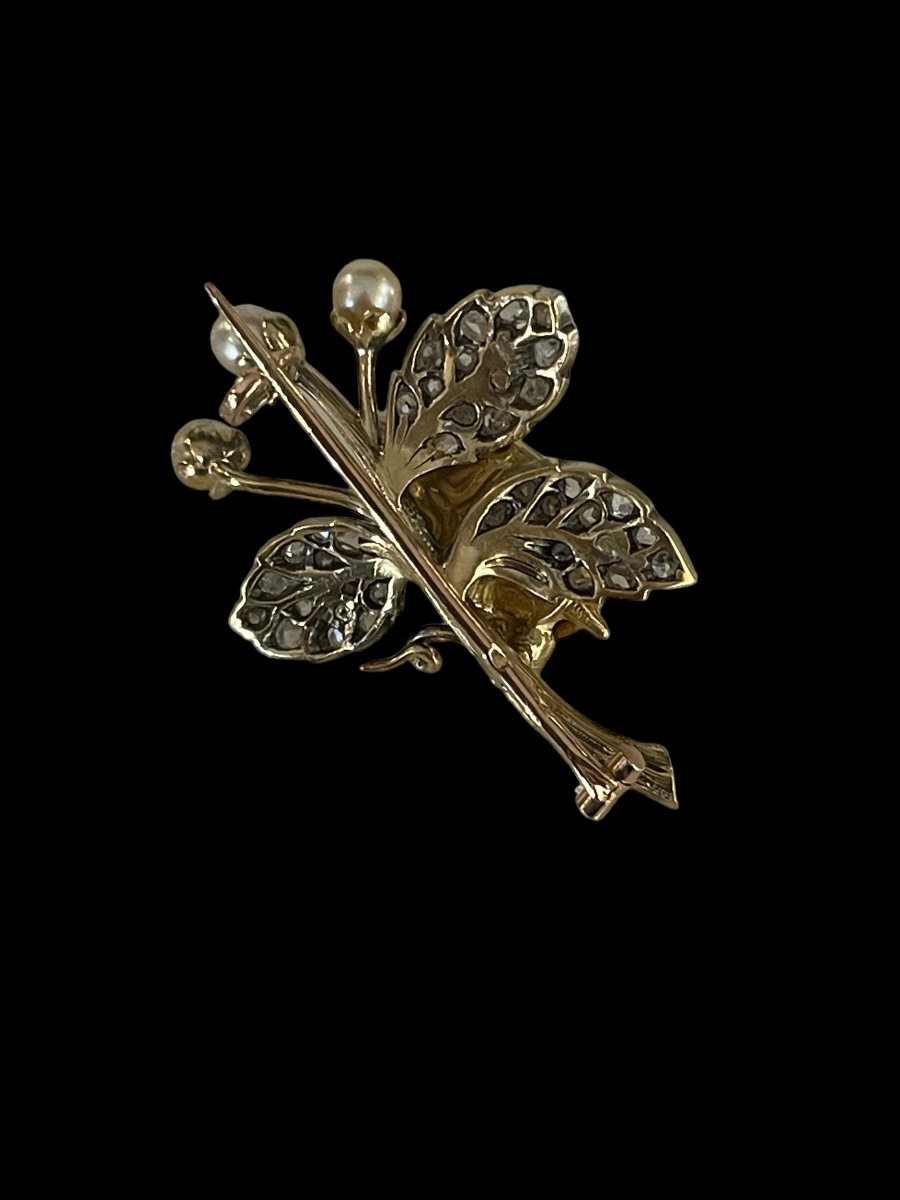 Broche "tortue" En Or, Argent Et Diamants-photo-2