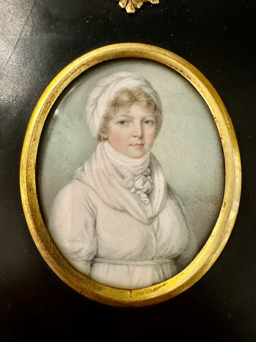 19th Century English School: Miniature Of A Lady-photo-4
