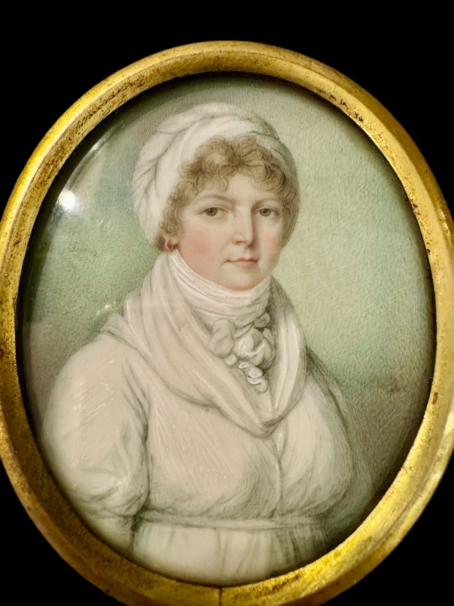19th Century English School: Miniature Of A Lady