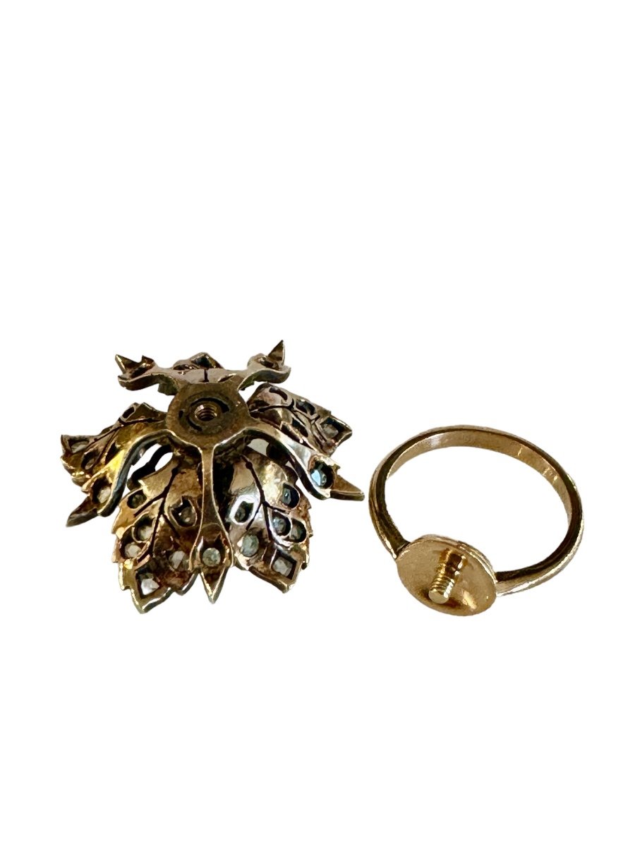 Transformation Flower Ring In Gold, Silver And Diamonds-photo-3