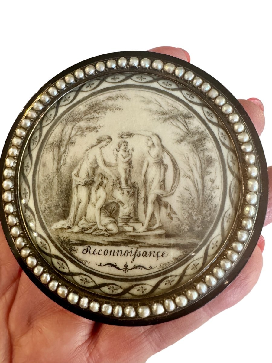 Drageoir En écaille Et Or, époque Directoire -photo-1