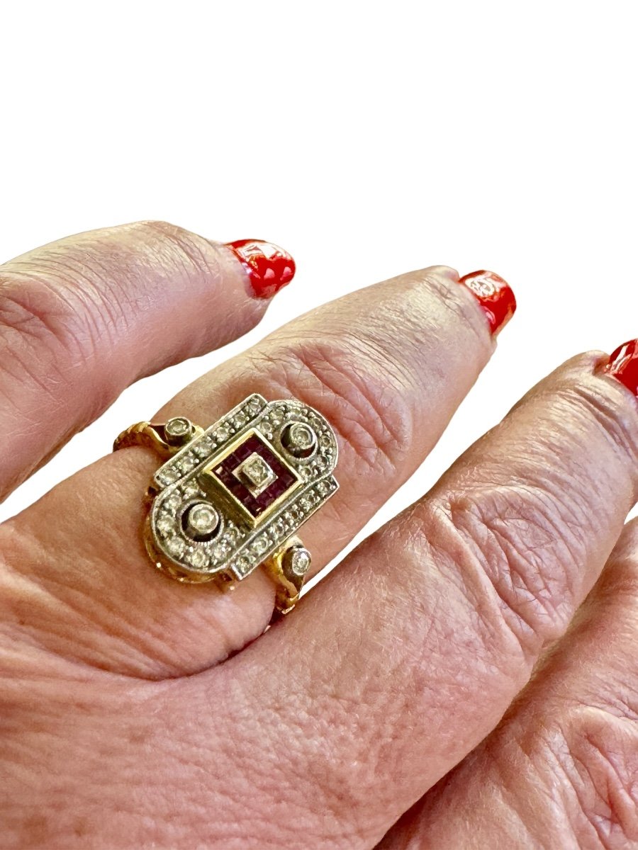 Belle Epoque Diamond And Ruby Ring-photo-3