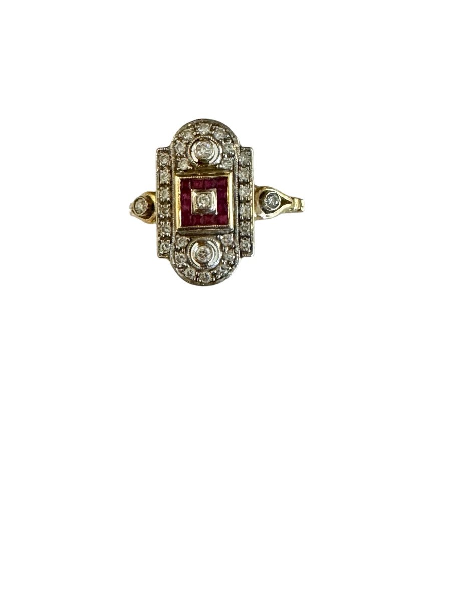 Belle Epoque Diamond And Ruby Ring-photo-4