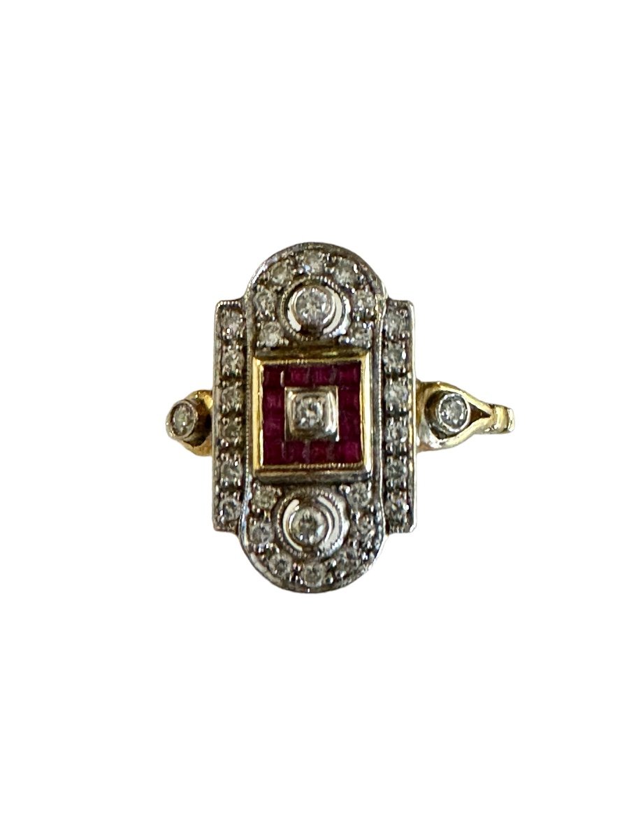 Belle Epoque Diamond And Ruby Ring