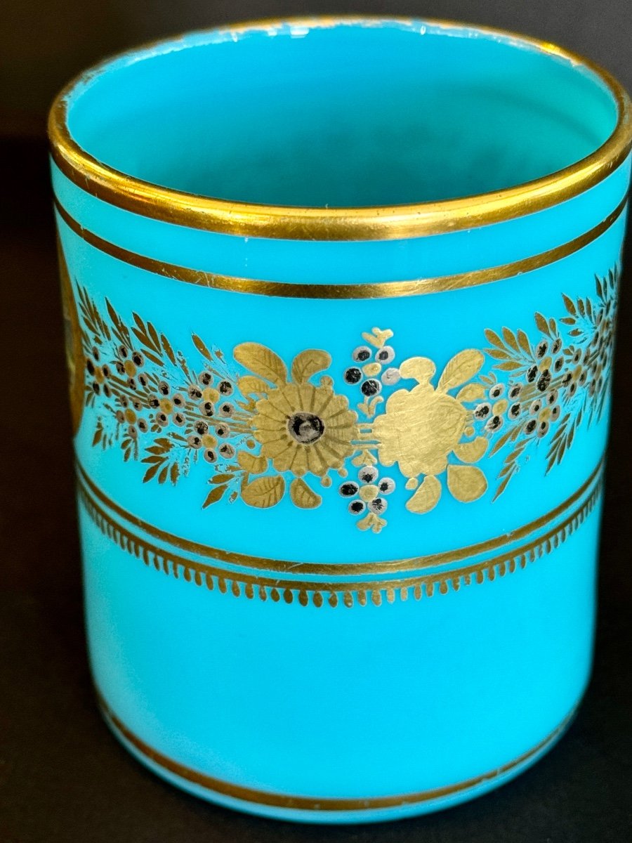 Jean-baptiste Desvignes: Opaline Goblet Decorated With A Lafontaine Fable-photo-2
